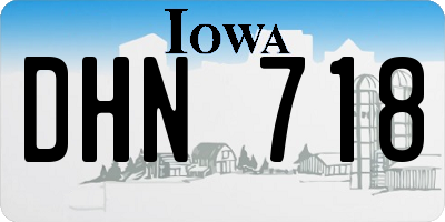 IA license plate DHN718