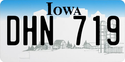 IA license plate DHN719