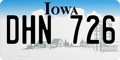 IA license plate DHN726