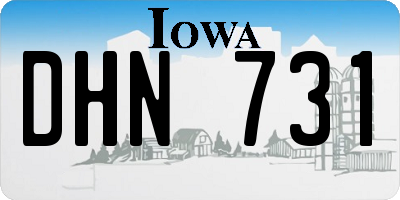 IA license plate DHN731