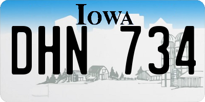 IA license plate DHN734