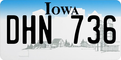 IA license plate DHN736