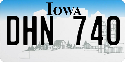 IA license plate DHN740