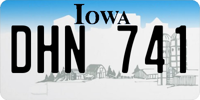 IA license plate DHN741