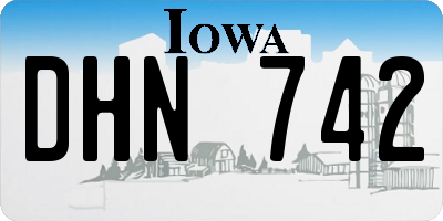 IA license plate DHN742