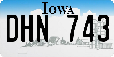 IA license plate DHN743