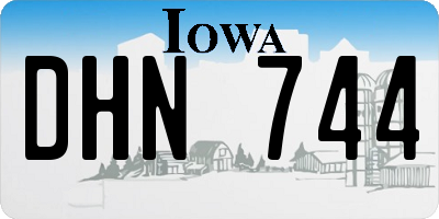 IA license plate DHN744