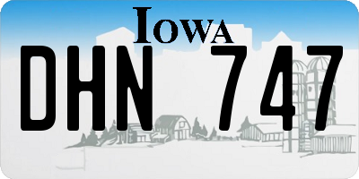 IA license plate DHN747