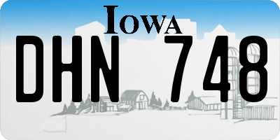 IA license plate DHN748