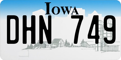 IA license plate DHN749