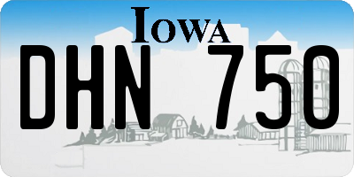 IA license plate DHN750