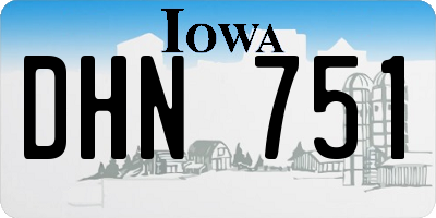 IA license plate DHN751