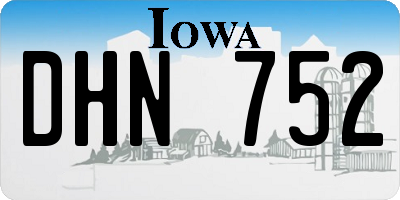 IA license plate DHN752