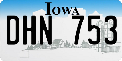 IA license plate DHN753