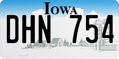 IA license plate DHN754