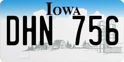 IA license plate DHN756