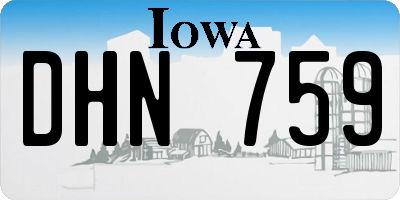 IA license plate DHN759