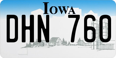 IA license plate DHN760