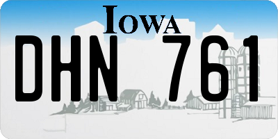 IA license plate DHN761