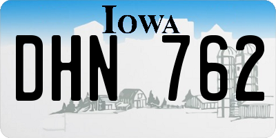 IA license plate DHN762