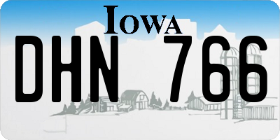 IA license plate DHN766