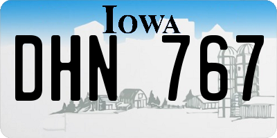 IA license plate DHN767