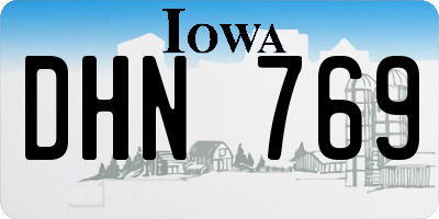 IA license plate DHN769