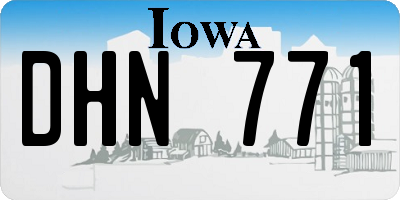 IA license plate DHN771