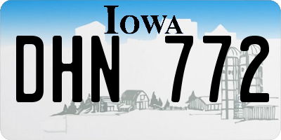 IA license plate DHN772