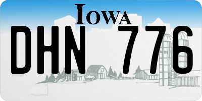 IA license plate DHN776