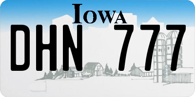 IA license plate DHN777