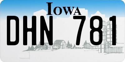 IA license plate DHN781