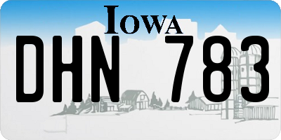 IA license plate DHN783