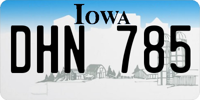 IA license plate DHN785