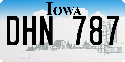 IA license plate DHN787