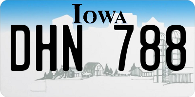 IA license plate DHN788