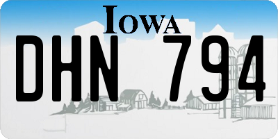 IA license plate DHN794