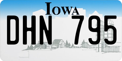 IA license plate DHN795