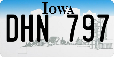 IA license plate DHN797