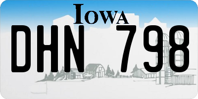 IA license plate DHN798