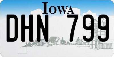 IA license plate DHN799