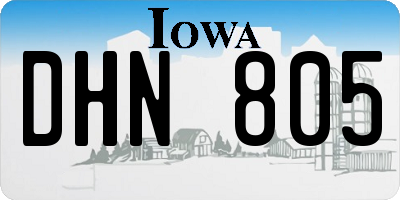 IA license plate DHN805