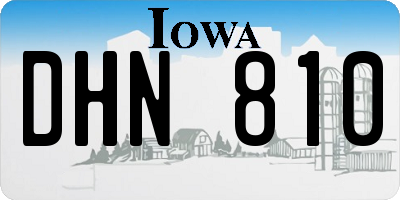 IA license plate DHN810