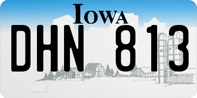 IA license plate DHN813