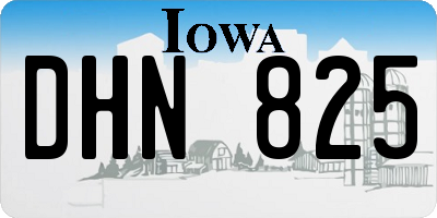 IA license plate DHN825