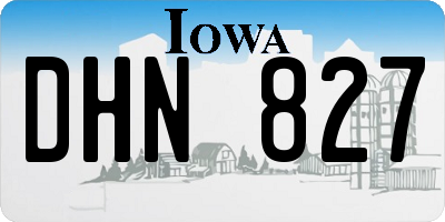 IA license plate DHN827