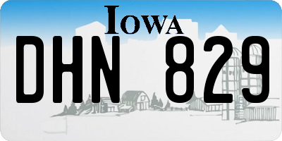 IA license plate DHN829