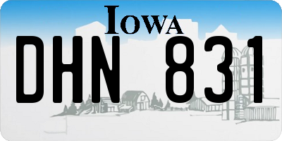 IA license plate DHN831