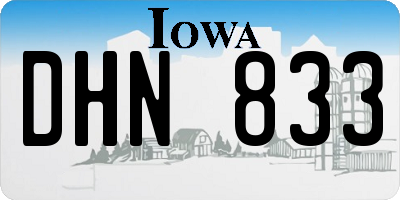 IA license plate DHN833