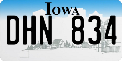 IA license plate DHN834